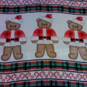 Christmas teddy bear blanket